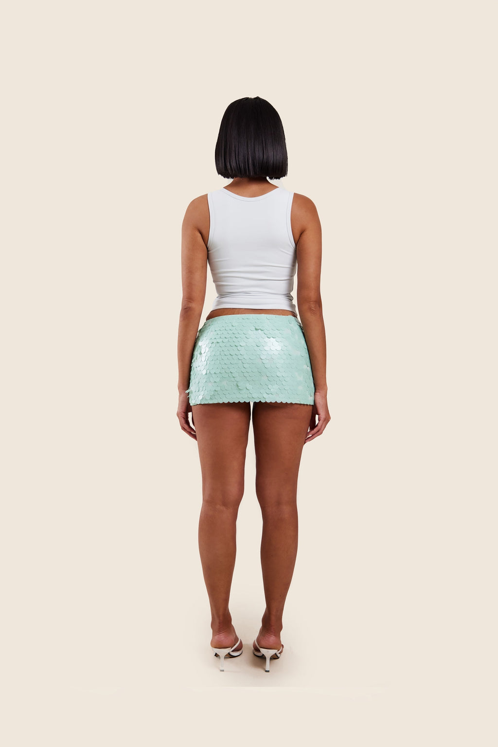 The Shimmi Mini Skirt in Blue