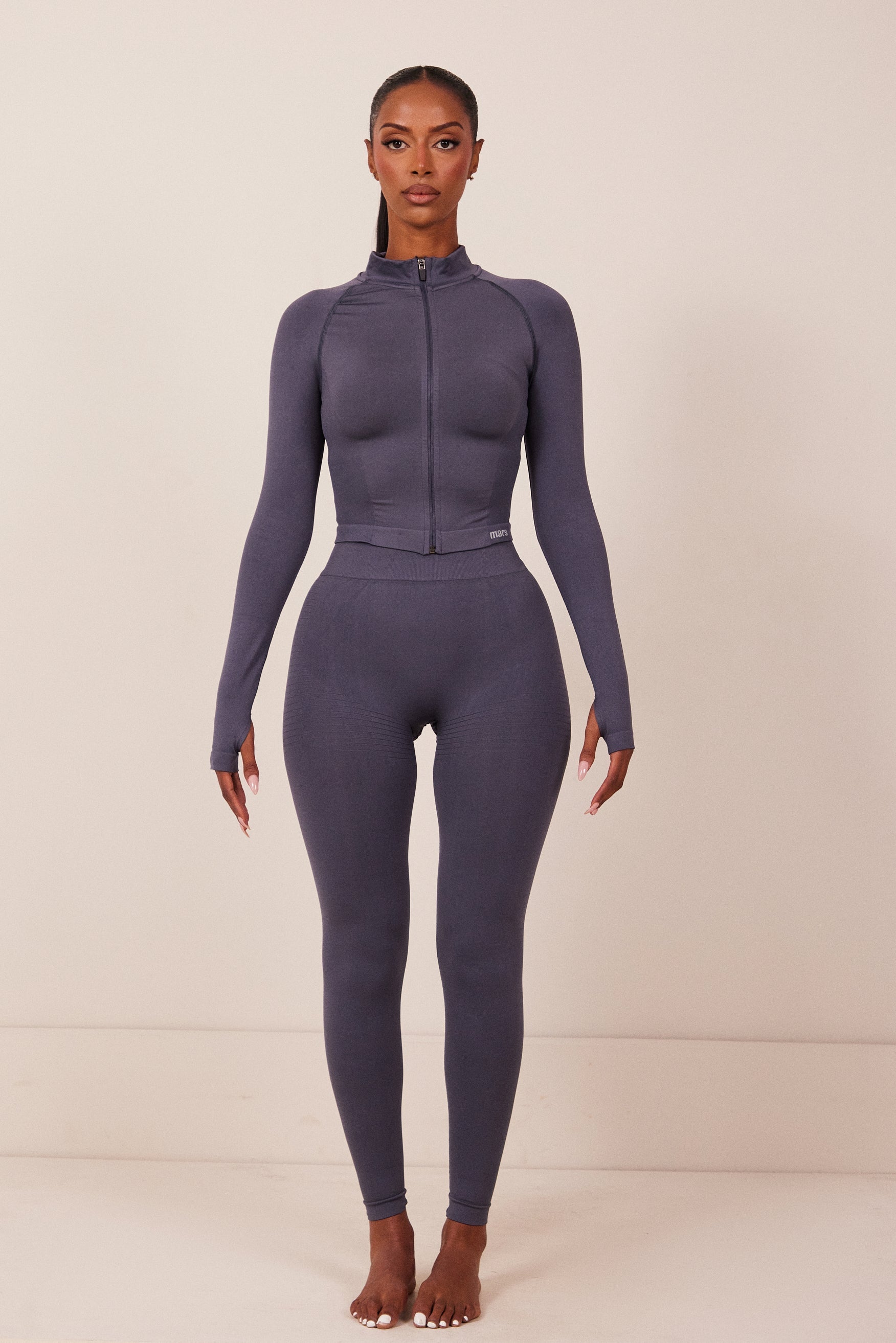 The Mars seamless Zip jacket navy