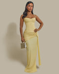 The Lexi Lace Maxi Skirt in Butter Yellow