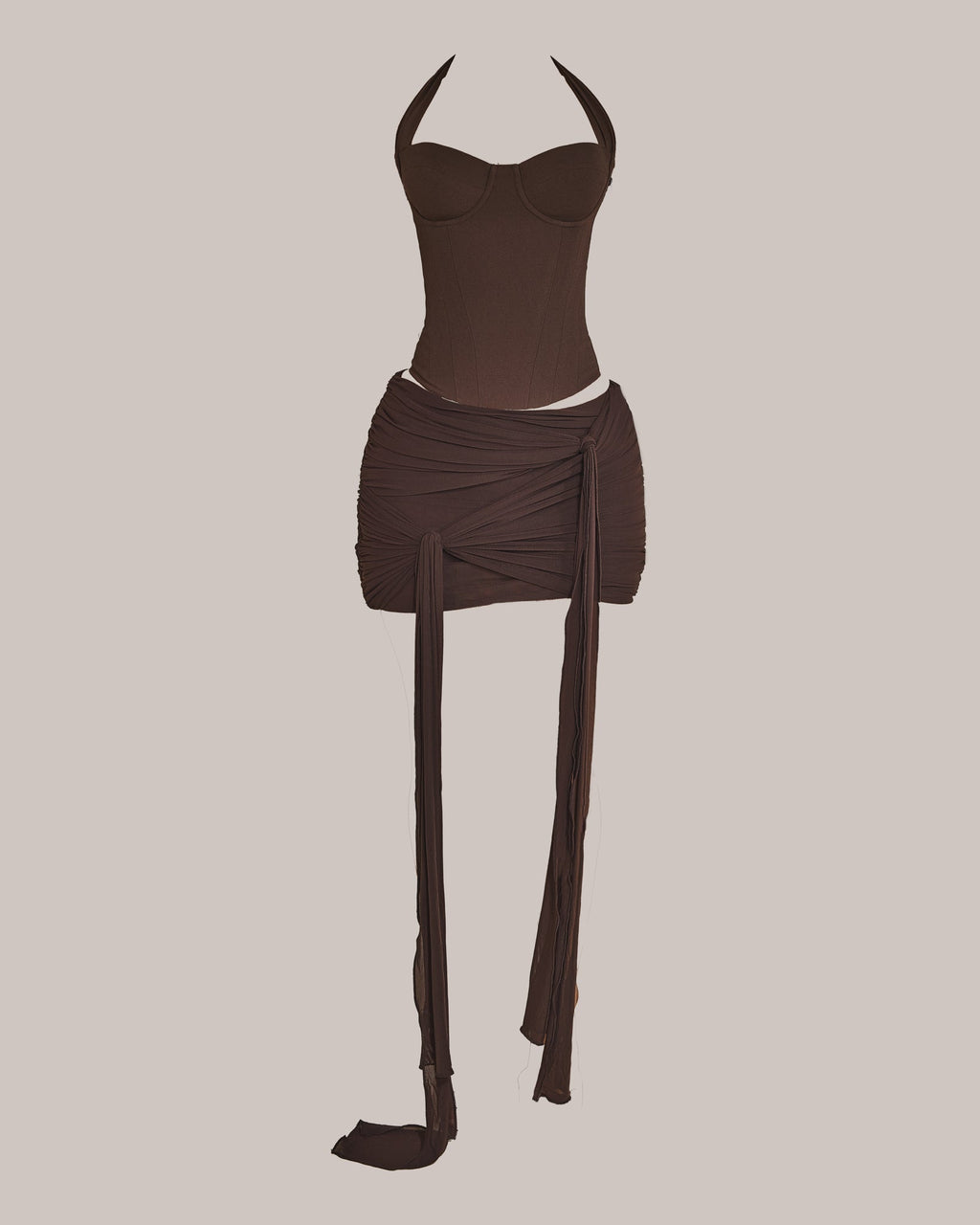 The Zadie Skirt in Brown