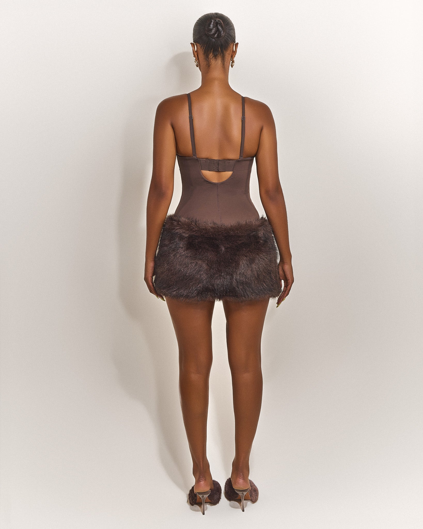 The Maple Mini Skirt in Brown