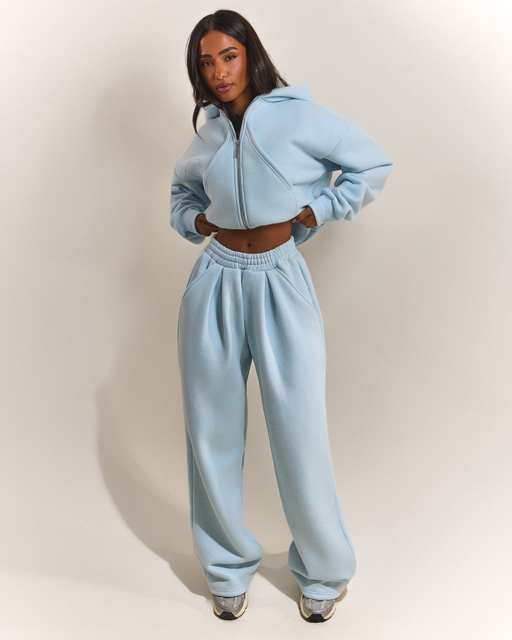 The Graphic Mars Zip Up Jacket in Baby Blue