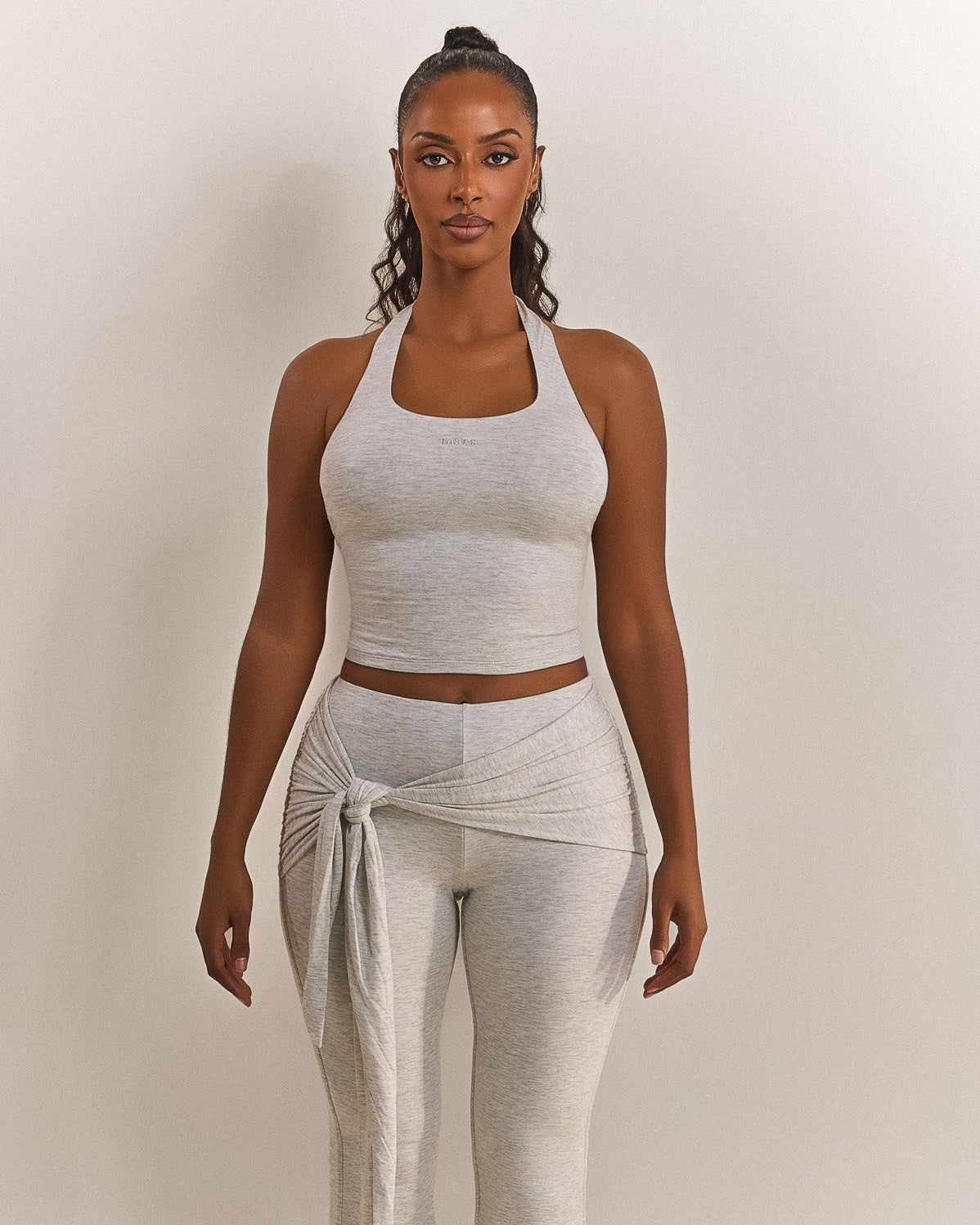 The Halter Vest in Grey Marl