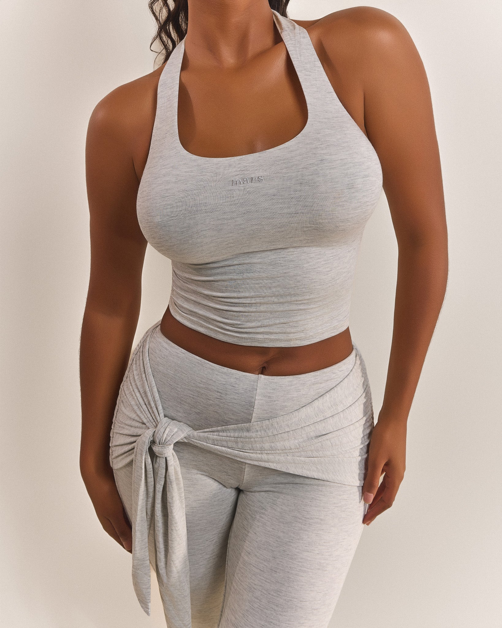 The Halter Vest in Grey Marl