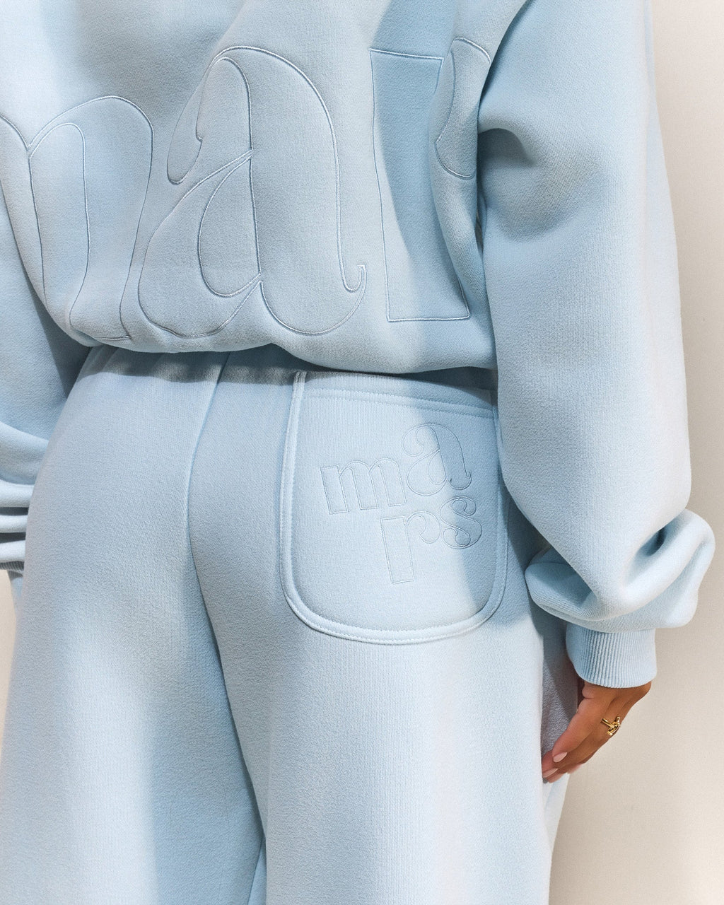 The Graphic Mars Zip Up Jacket in Baby Blue