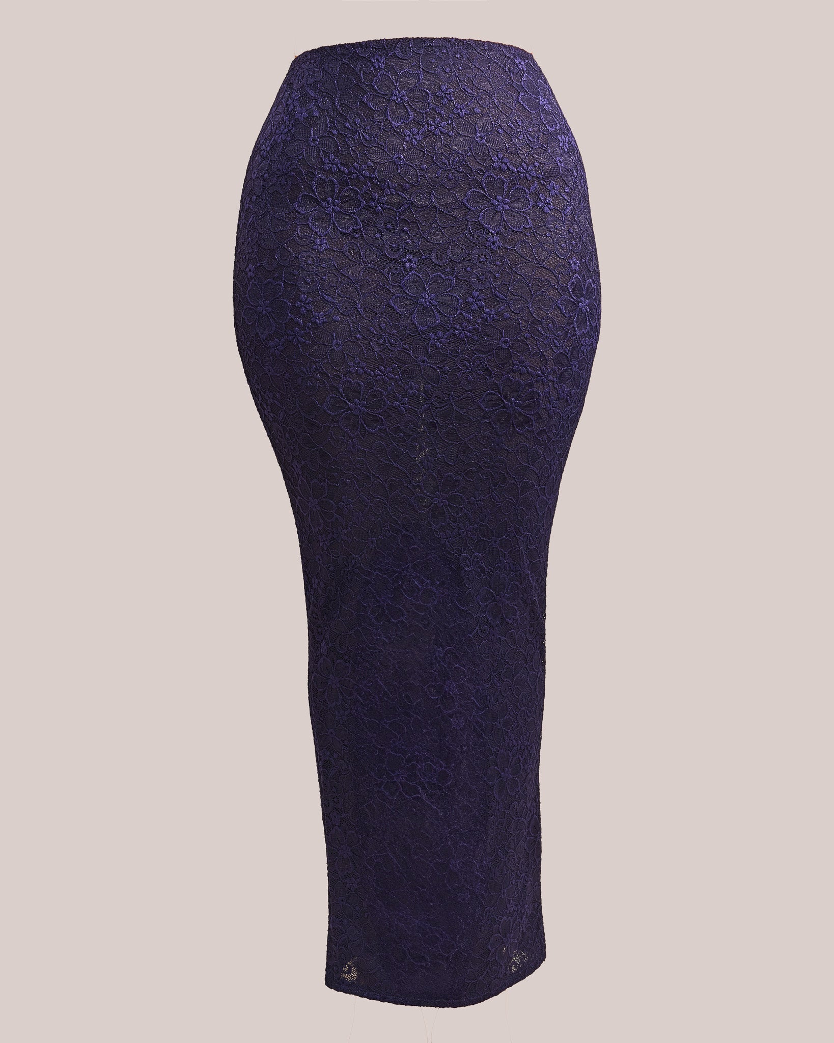 The Cinched Lace Maxi Skirt in Navy