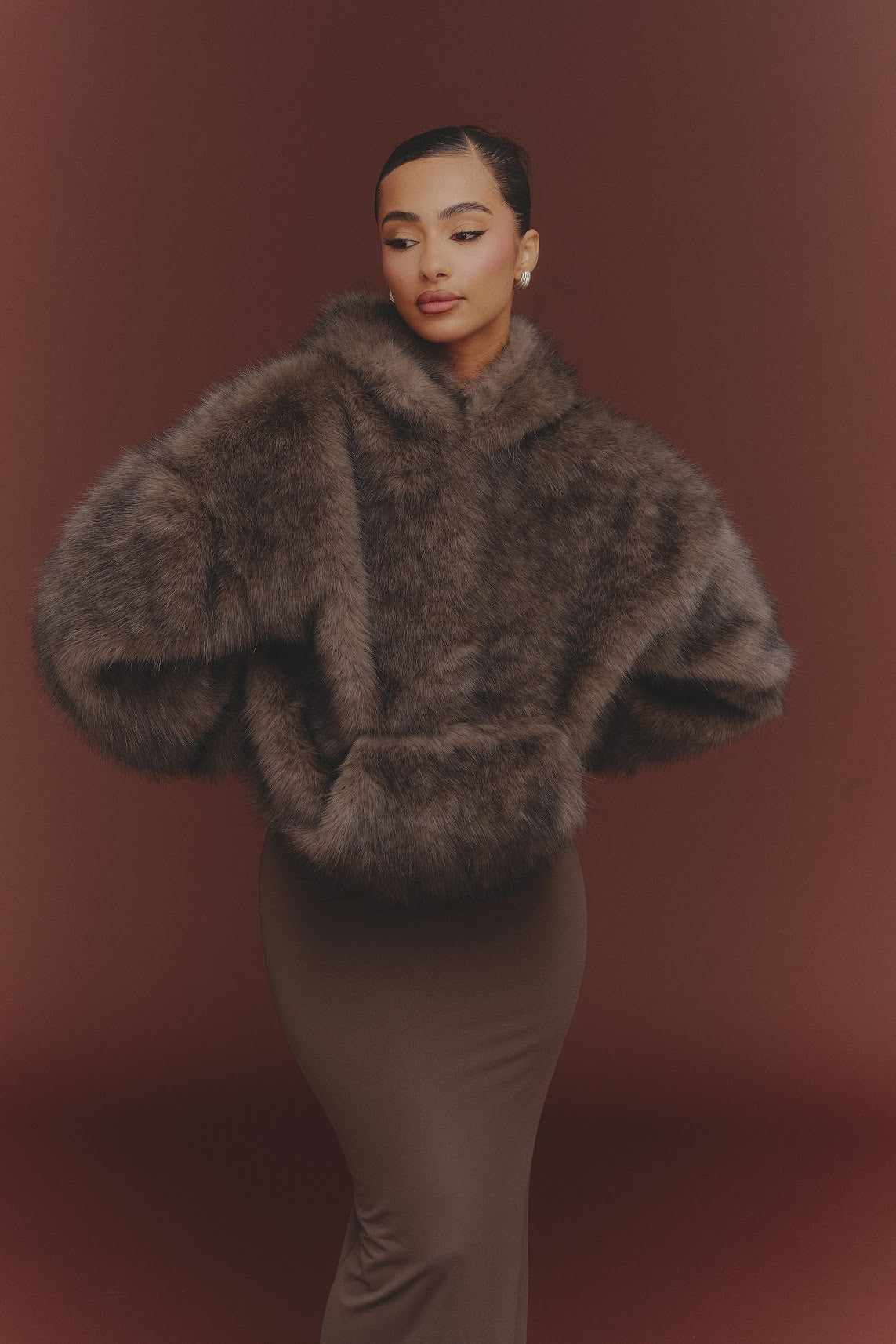 The Blair Hoodie in Brown